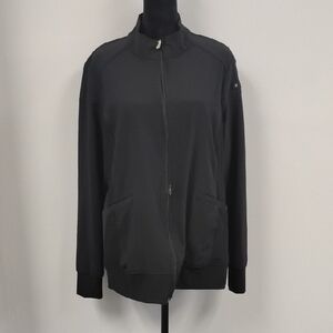 IFLEX Cherokee Women's Black Full Zip Scrub Jacket, Sz L